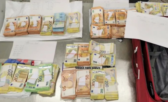 Türkiye’ye gidemeden cezaevine gitti: Bavulunda 1,4 milyon Euro bulundu