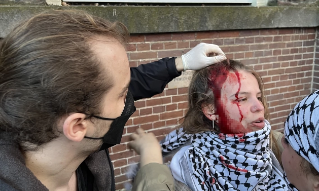 Hollanda’daki üniversite öğrencileri Filistin’e böyle destek oluyor