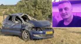 Hollanda plakalı gurbetçi aracı şarampole yuvarlandı: 1 ölü