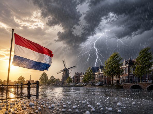 Hollanda’da hafta sonuna fırtına ve dolu uyarısı