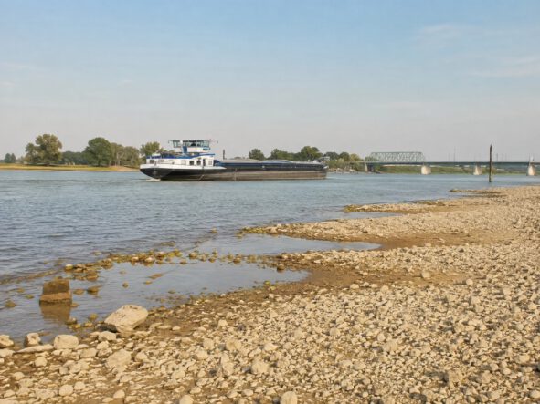Ren Nehri’ndeki su seviyesi Hollanda ve Almanya’da taşımacılık maliyetlerini yükseltiyor