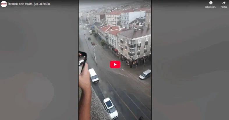 İstanbul sele teslim